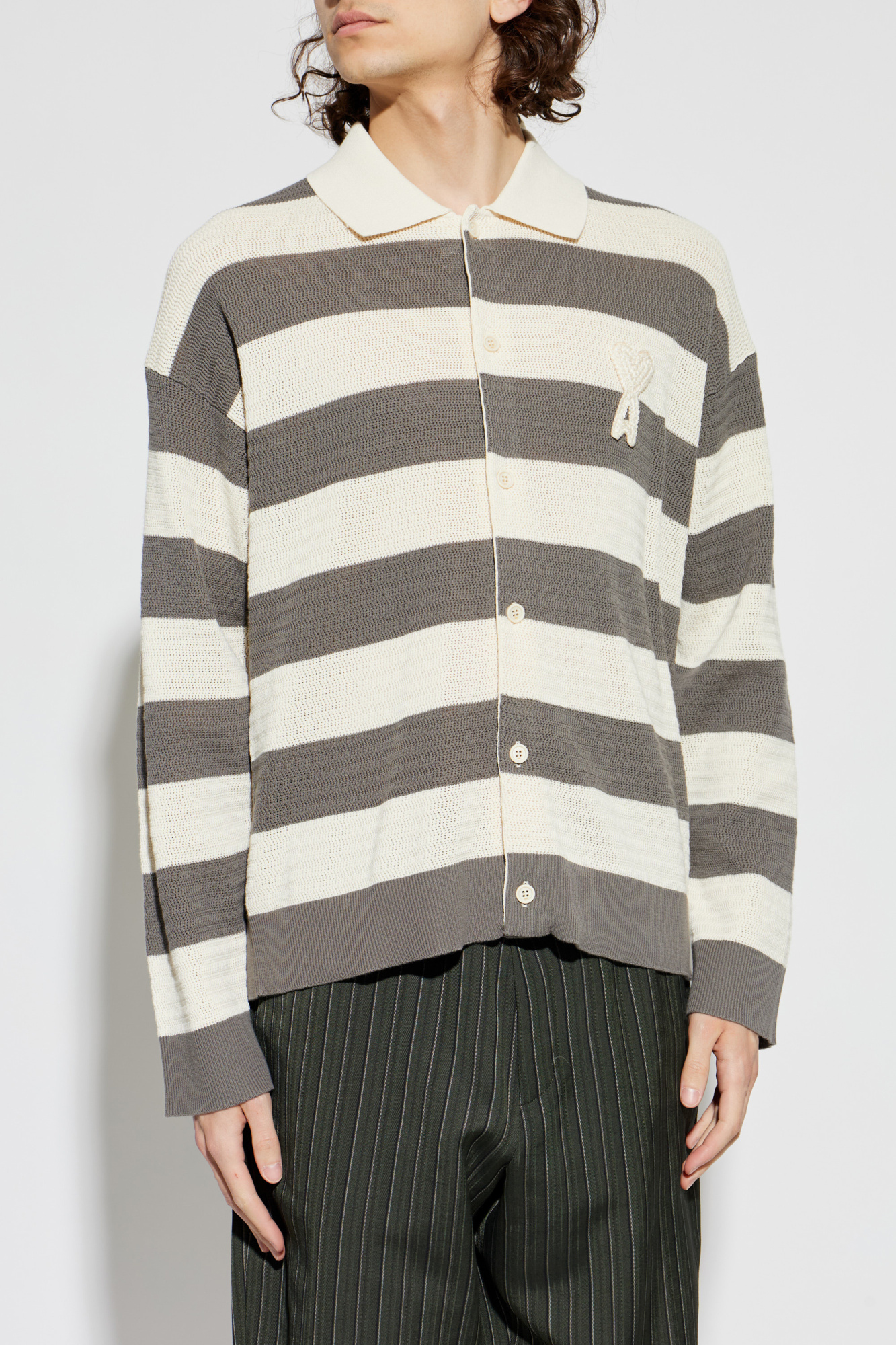 Ami Alexandre Mattiussi Cardigan with striped pattern | Men's | Vitkac